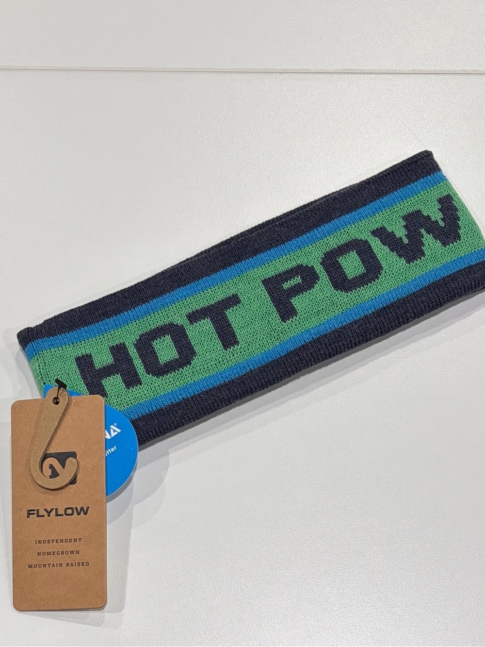 Flylow Adult Topless Headband Blue Green Hot POW NWT Ski Snowboard Apres